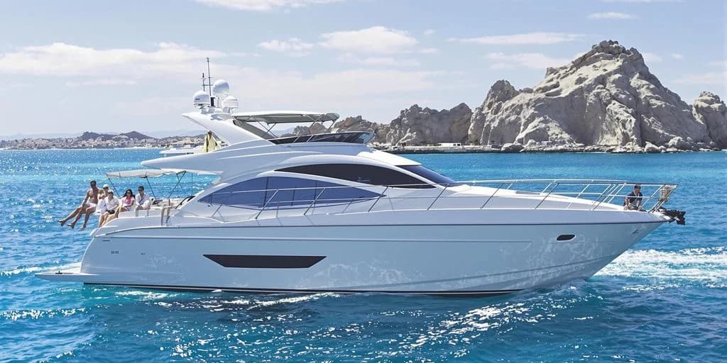 55' Sunseeker Yacht Charters in Cabo for $2,499 (4 Hours, 12 People)